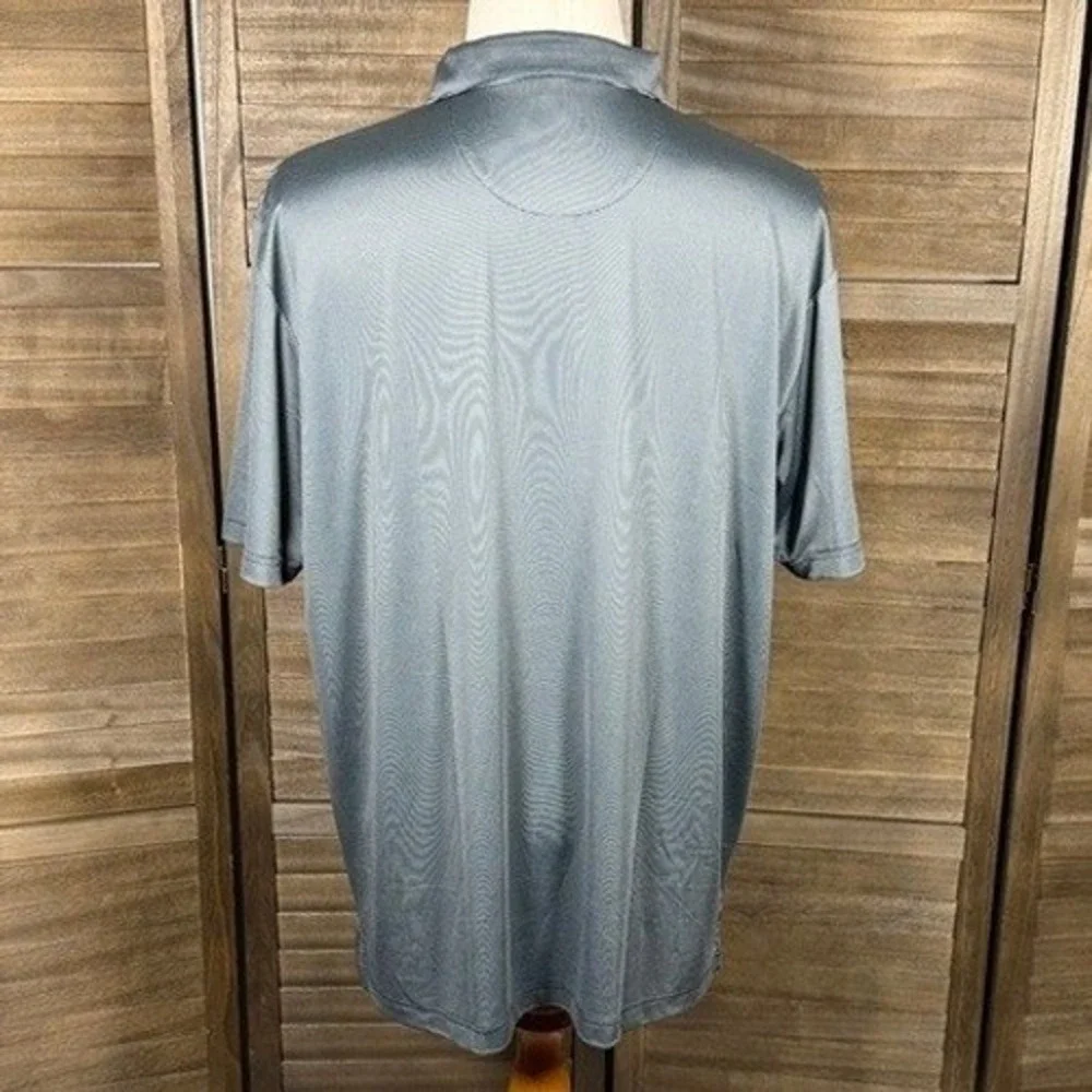Callaway Mens Opti-Dri Micro Stripe Golf Polo Shirt Grey Black Large Patriotic M